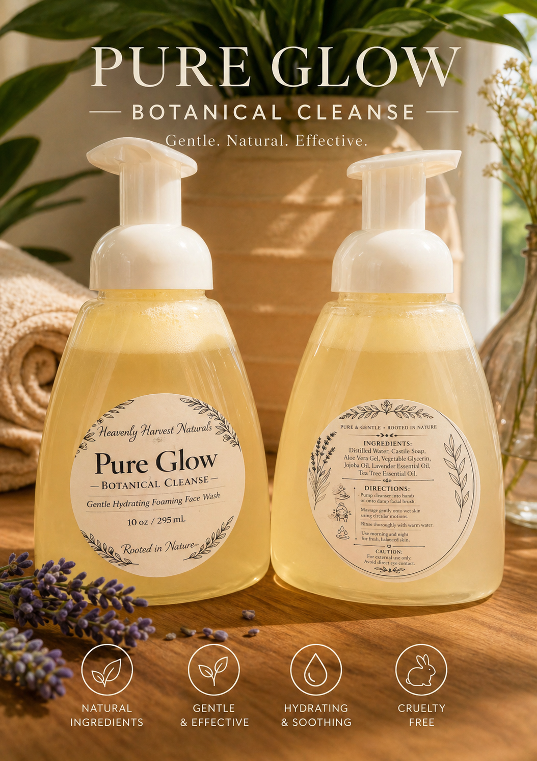Pure Glow Botanical Cleanse Foaming Face Wash